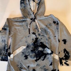 Gilda Midani Oversized Hoodie Tie Dye Hand Dyed Blue/Grey